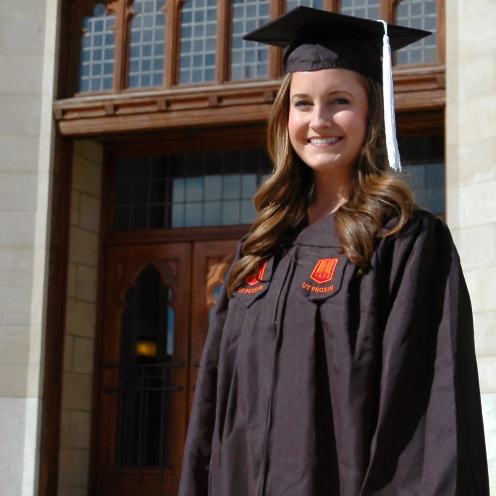 Virginia Tech graduation gown